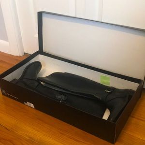 International Concepts Fadora Black Leather Knee High Womens Boots Size 7M- New